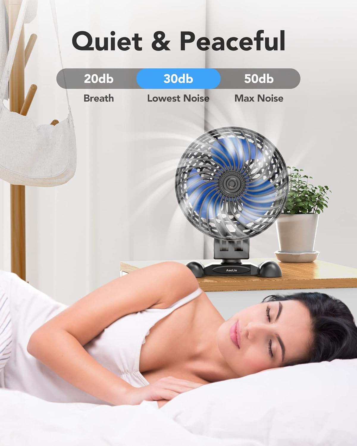 USB Desktop Small Fan, Stepless Speed Adjustment with Multiple Speed Levels, Portable Plug-In Personal Mini Fan,Quiet Powerful Airflow,Suitable for Office Home Dormitory Bedroom, 4.9 Feet Long Cable