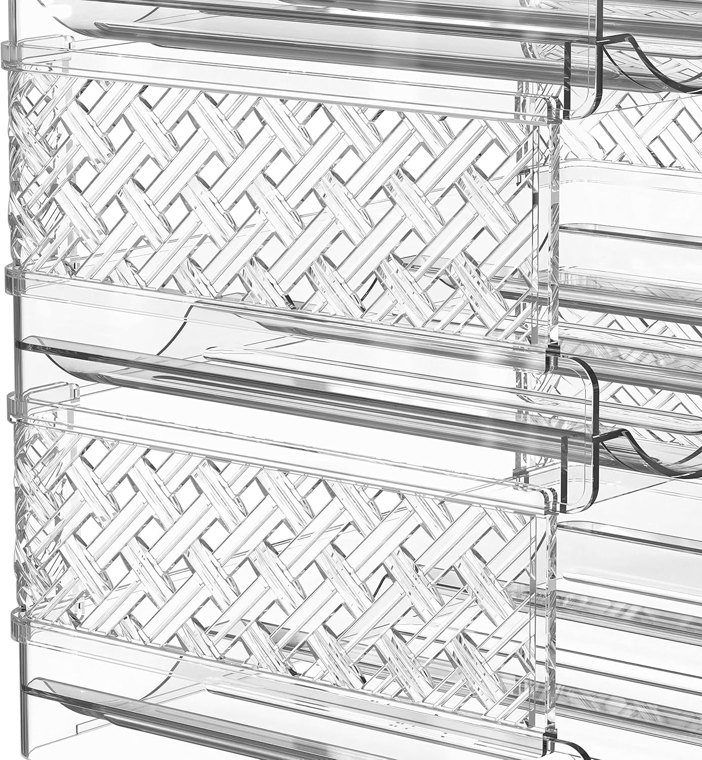 3-Tier Stackable Water Bottle Organizer Rack – Clear Space-Saving Holder for Kitchen, Pantry, or Refrigerator – Fits 40 oz Tumblers, Cups & Bottles