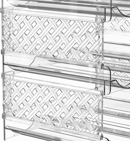 3-Tier Stackable Water Bottle Organizer Rack – Clear Space-Saving Holder for Kitchen, Pantry, or Refrigerator – Fits 40 oz Tumblers, Cups & Bottles
