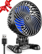 USB Desktop Small Fan, Stepless Speed Adjustment with Multiple Speed Levels, Portable Plug-In Personal Mini Fan,Quiet Powerful Airflow,Suitable for Office Home Dormitory Bedroom, 4.9 Feet Long Cable