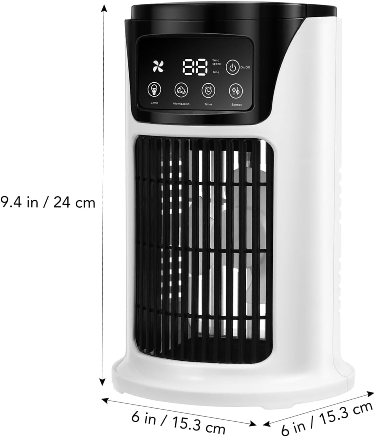 Portable 3-in-1 Air Conditioner Fan with Humidifier & Atmosphere Light – USB Mini Cooler for Home, Office & Travel